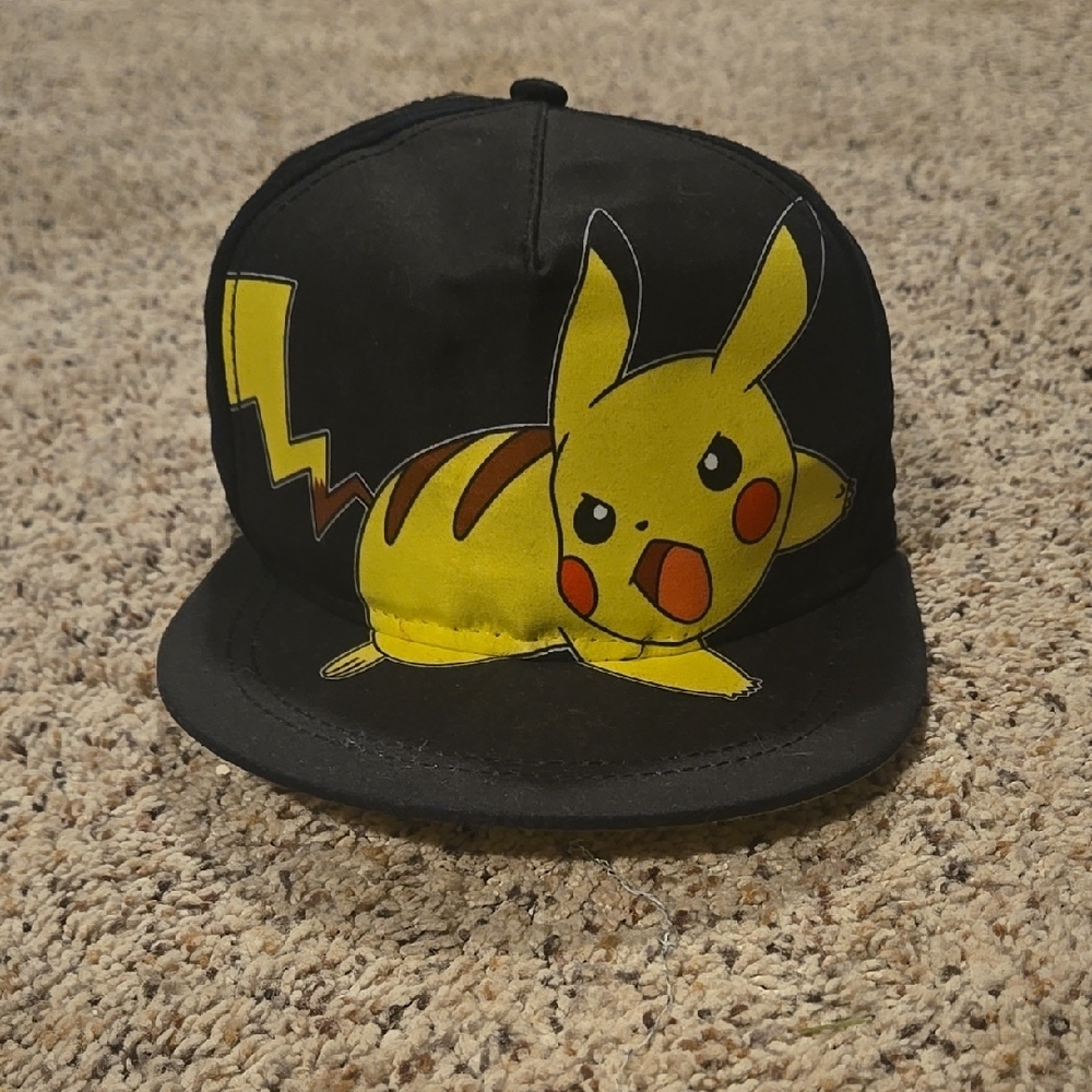 Black Pikachu Snapback Hat